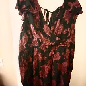 Torrid Floral Surplice Romper